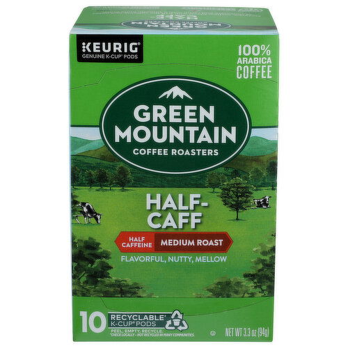 Green Mountain Gmc Half Caff Kcup Ss - 0.33 Ounce - 10 Count