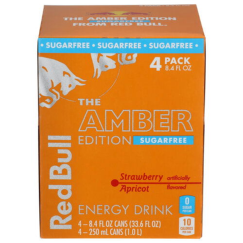 Red Bull Amber Edition Sugarfree 4PK - 8.4 Fluid Ounce - 4 Count