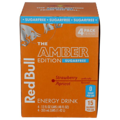 Red Bull Amber Edition Sugarfree 4PK - 12 Fluid Ounce - 4 Count
