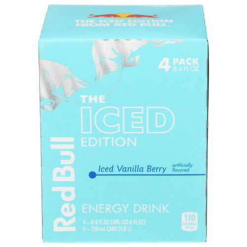 Red Bull Iced Vanilla Berry Edition Energy Drink - 250 ml - 4 Count