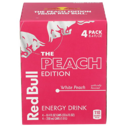 Red Bull White Peach Edition Energy Drink - 250 ml - 4 Count
