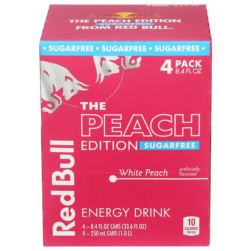 Red Bull White Peach Edition Energy Drink - 250 ml - 4 Count
