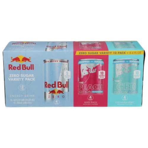 Red Bull Variety Pack Zero Sugar Energy Drinks - 8.4 Fluid Ounce - 12 Count