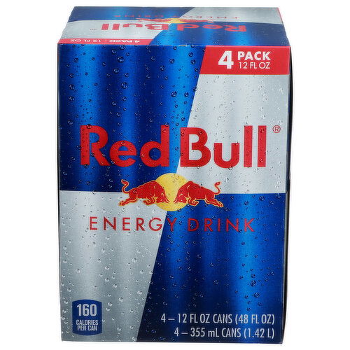 Red Bull Energy Drink - 12 Fluid Ounce - 4 Count