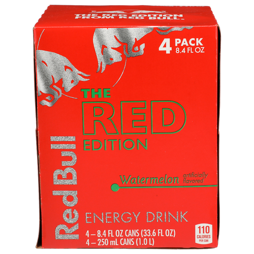 Red Bull Watermelon The Edition Energy Drink - 8.4 Fluid Ounce - 4 Count