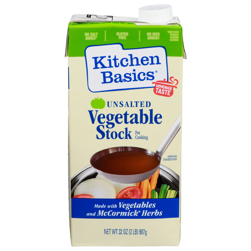 Kitchen Basics Unsalted Vegetable Stock - 32 Ounce
