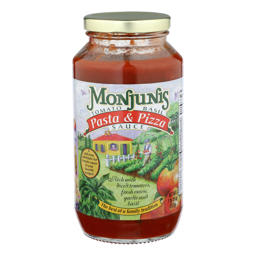 MONJUNIS Tomato Basil Pasta & Pizza Sauce - 737 Gram