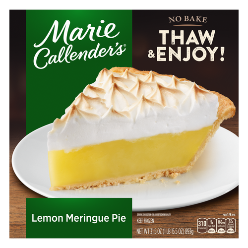 Marie Callender's Lemon Meringue Pie, Thaw & Enjoy Frozen Dessert - 31.5 Ounce