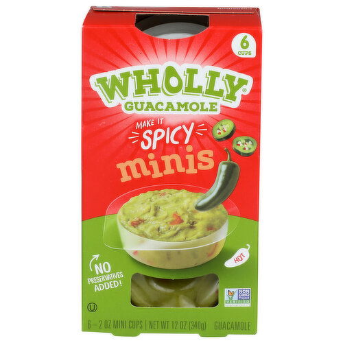 WHOLLY GUACAMOLE Minis Hot - 2 Ounce - 6 Count