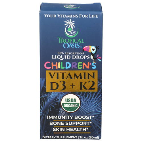 Tropical Oasis Organic Children's Liquid Vitamin D3+K2 - 2 Fluid Ounce Image 1 of 2