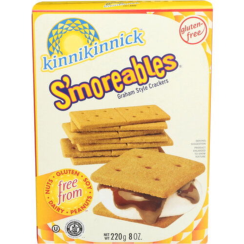 Kinnikinnick S'moreables Crackers Graham Style - 8 Ounce