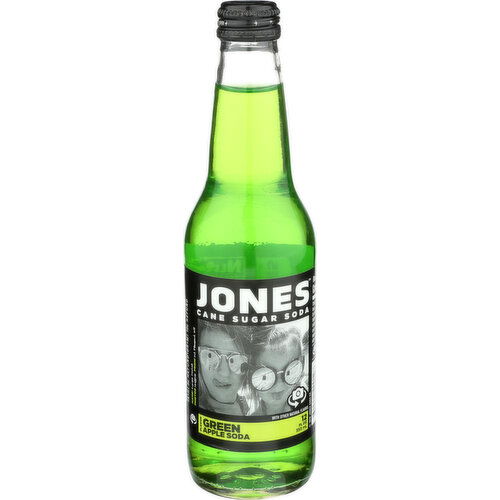 Jones Cane Sugar Soda Green Apple Flavor - 12 Fluid Ounce - 1 Count