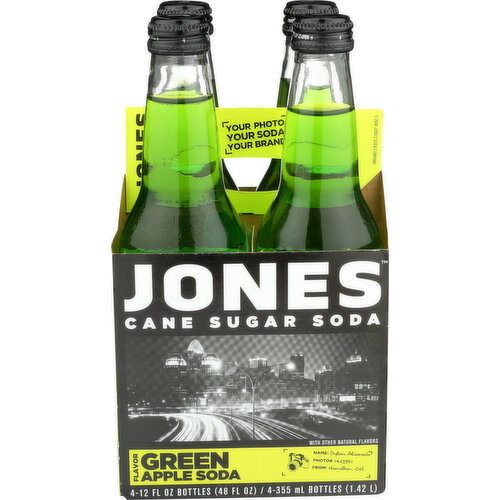 Jones Soda Green Apple - 12 Ounce - 4 Count