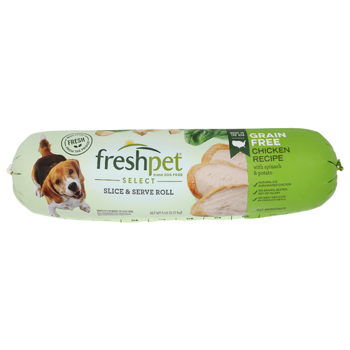 Freshpet Select Fresh Refrigerated Food For Dogs Chicken Recipe With Spinach & Potato - 5 Pound