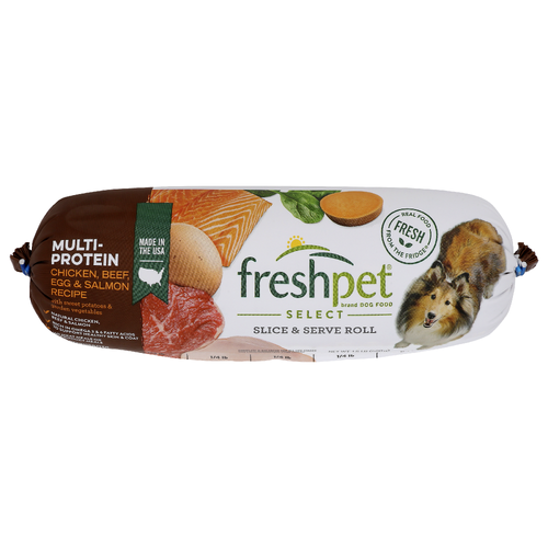 Freshpet Chicken, Beef, Egg & Salmon Recipe With Sweet Potatoes & Garden Vegetables Multiprotein Dog Food - 1.5 Pound