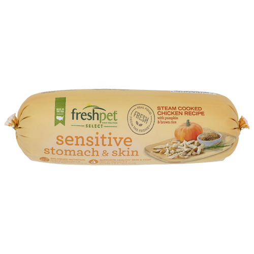 Freshpet Steam Cooked Chicken Recipe Sensitive Stomach And Skin Roll Fresh Refrigerated Food For Dogs - 1.5 Pound