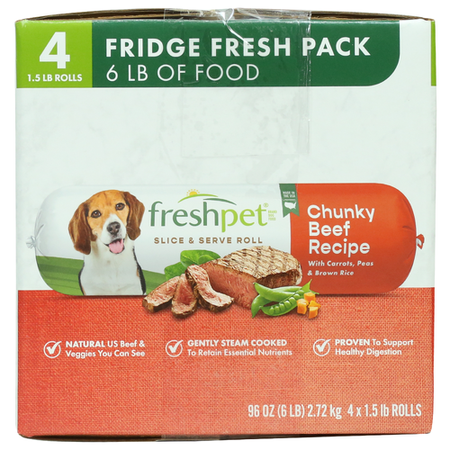 Freshpet Select Fresh Refrigerated Food For Dogs - 1.5 Pound - 4 Count