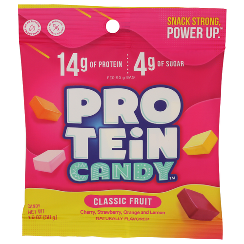Protein Candy Chewy Classic Fruit - 1.8 Ounce