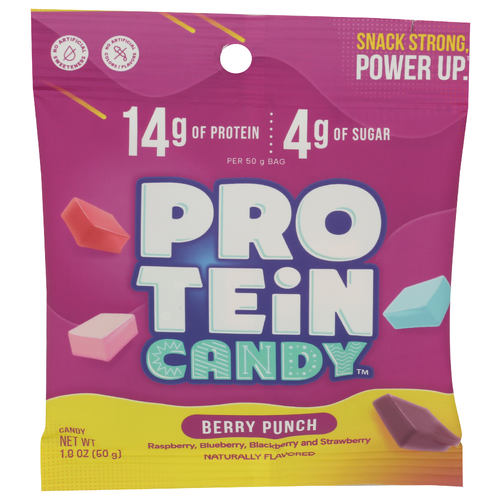 Protein Candy Chewy Berry Punch - 1.8 Ounce