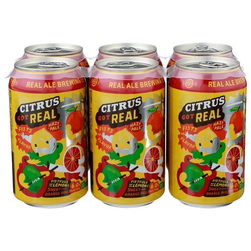 Real Ale Brewing Co Fistfuls Of Lemon & Sweet Orange Peel Citrus Got - 12 Fluid Ounce - 6 Count