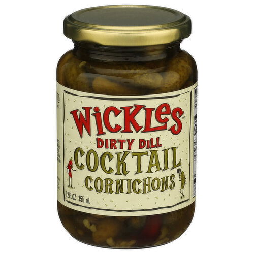 Wickles Garlic Spicy Dill Cornichon Dirty - 12 Fluid Ounce Image 1 of 4