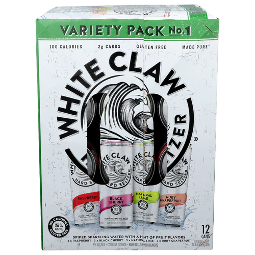 White Claw Hard Seltzer Variety Pack - 12 Fluid Ounce - 12 Count