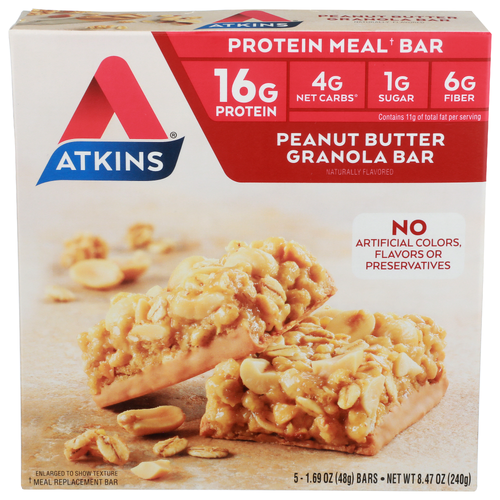 Atkins Peanut Butter Granola Bar - 1.694 Ounce - 5 Count