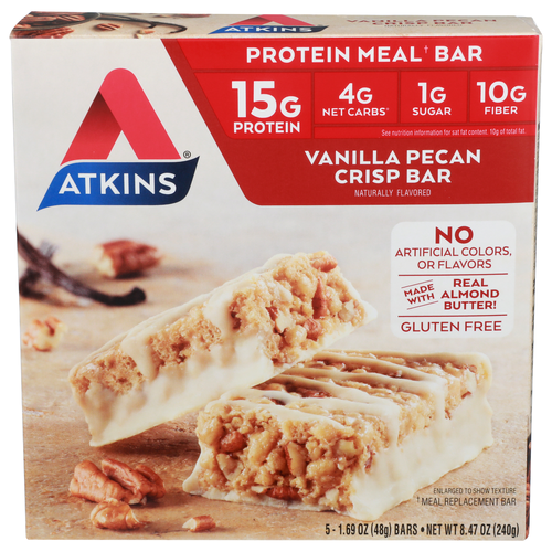 Atkins Vanilla Pecan Crisp Bar - 1.694 Ounce - 5 Count