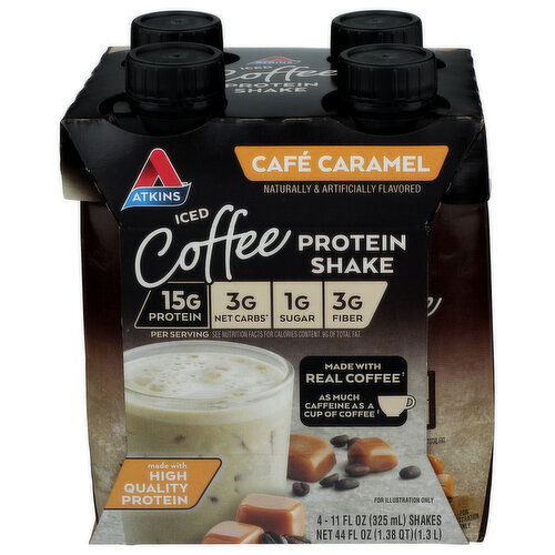 Atkins Iced Coffee Caramel Rtd 4 - 11 Fluid Ounce - 4 Count