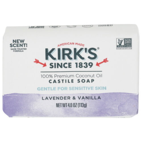 KIRK'S Lavender & Vanilla Castile Soap - 4 Ounce Image 1 of 3