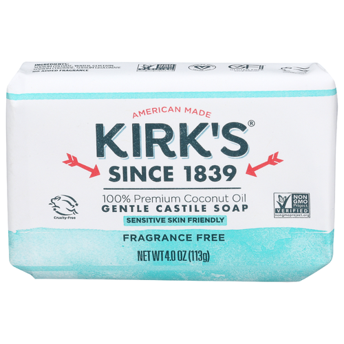 KIRK's Fragrance Free Gentle Castile Bar Soap - 4 Ounce Image 1 of 3