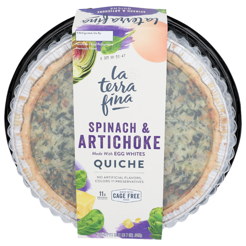 LA TERRA FINA Spinach & Artichoke Quiche Florentine - 23 Ounce