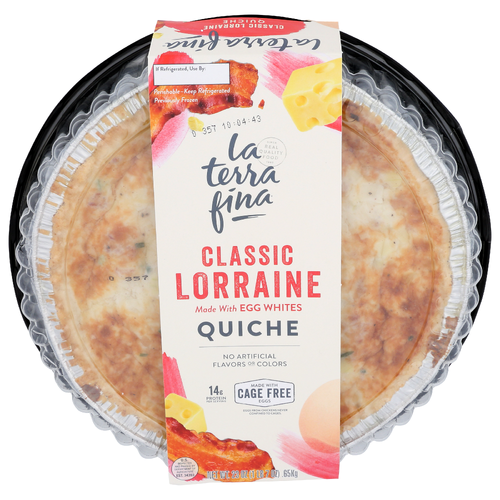LA TERRA FINA Classic Lorraine Made With Cage Free Egg Quiche - 23 Ounce