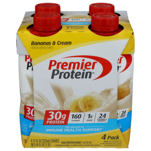 BROOKSHIRE'S Premier Protein Shk Banana 4 - 11 Fluid Ounce - 4 Count