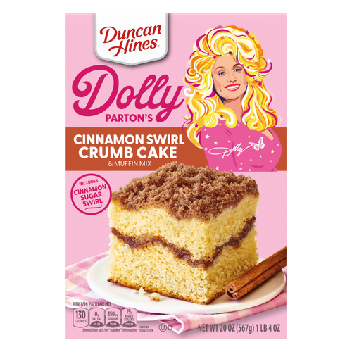 Duncan Hines Dolly Parton's Cinnamon Swirl Crumb Cake & Muffin Mix - 20 Ounce