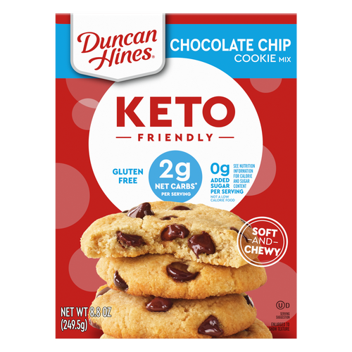Duncan Hines Keto Friendly Chocolate Chip Cookie Mix - 8.8 Ounce