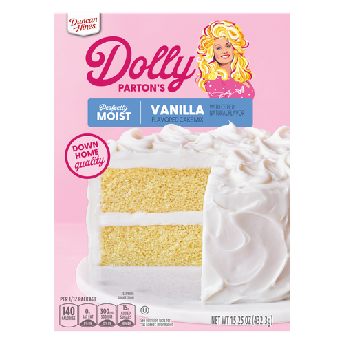 Duncan Hines Dolly Parton's Vanilla Flavored Cake Mix - 15.25 Ounce