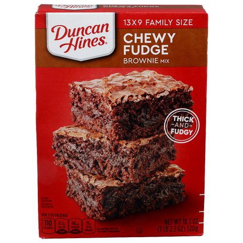 Duncan Hines Chewy Fudge Brownie Mix - 18.3 Ounce