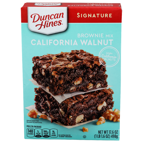 Duncan Hines Signature California Walnut Brownie Mix - 17.6 Ounce