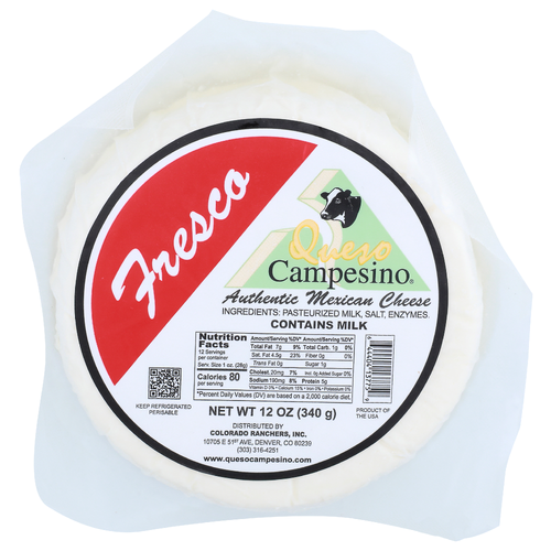 Queso Campesino Authentic Mexican Cheese Fresco - 12 Ounce
