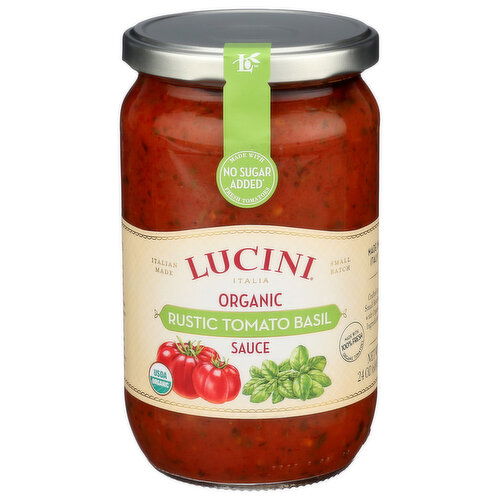 Lucini Italia Rustic Tomato Basil Pasta Sauce Organic - 24 Ounce