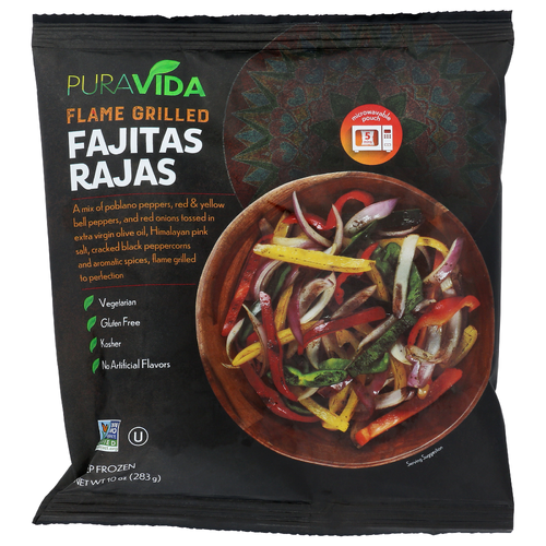 Puravida Rajas Fajitas Flame Grill - 10 Ounce