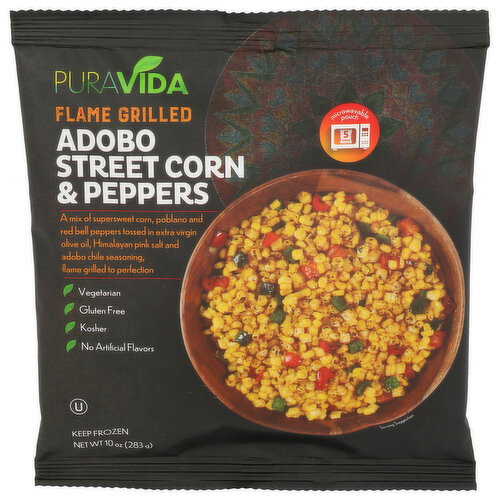Puravida Flame Grilled Adobo Street Corn & Peppers Fire Roasted Gril - 10 Ounce Image 1 of 4