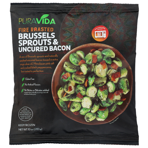 Puravida Brussel Sprouts Bacon Iqf - 10 Ounce