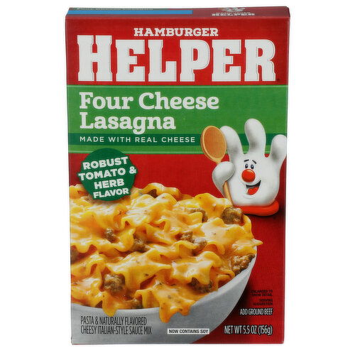 HAMBURGER HELPER 4 Cheese Lasagna Carton - 5.5 Ounce