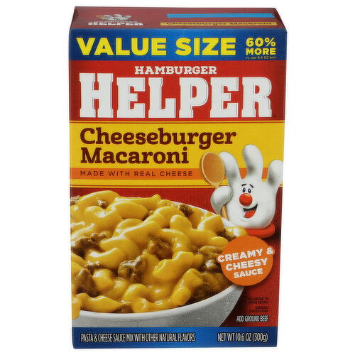 HAMBURGER HELPER Cheeseburger Mac Carton Value Size - 10.6 Ounce