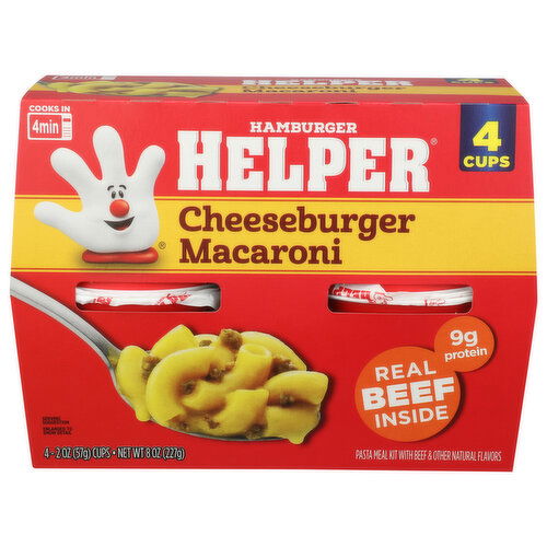 Hamburger Helper Bc Hh Mw Cups Chsbrgr Mac 4PK - 2 Ounce - 4 Count Image 1 of 4