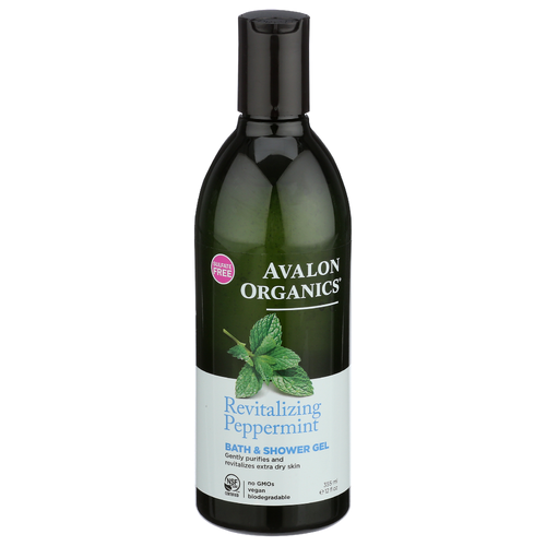 Avalon Organics Revitalizing Peppermint Bath And Shower Gel - 355 ml - 1 Count