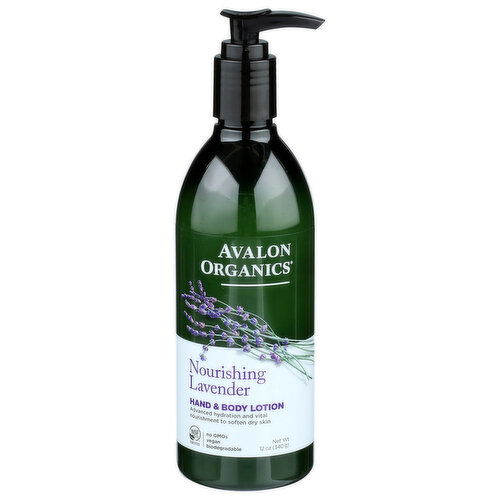 Avalon Organics Nourishing Lavender Hand & Body Lotion Ao Ltn - 12 Ounce