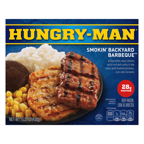 Hungry-Man Smokin' Backyard Barbeque, Frozen Meal - 15.25 Ounce